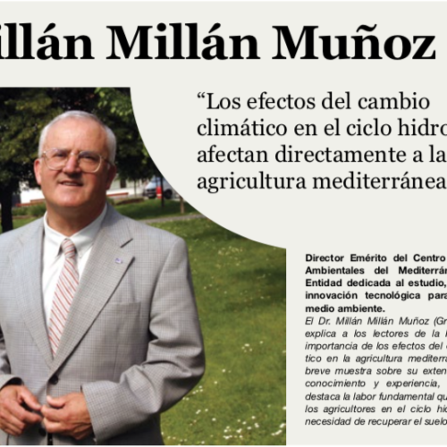 “Los efectos del cambio climático en el ciclo hidrológico afectan directamente a la agricultura mediterránea”