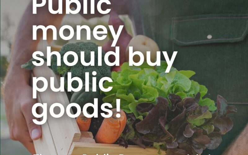 La propuesta de Ley de Contratación Pública reconoce la importancia de la compra pública alimentaria y de la producción ecológica