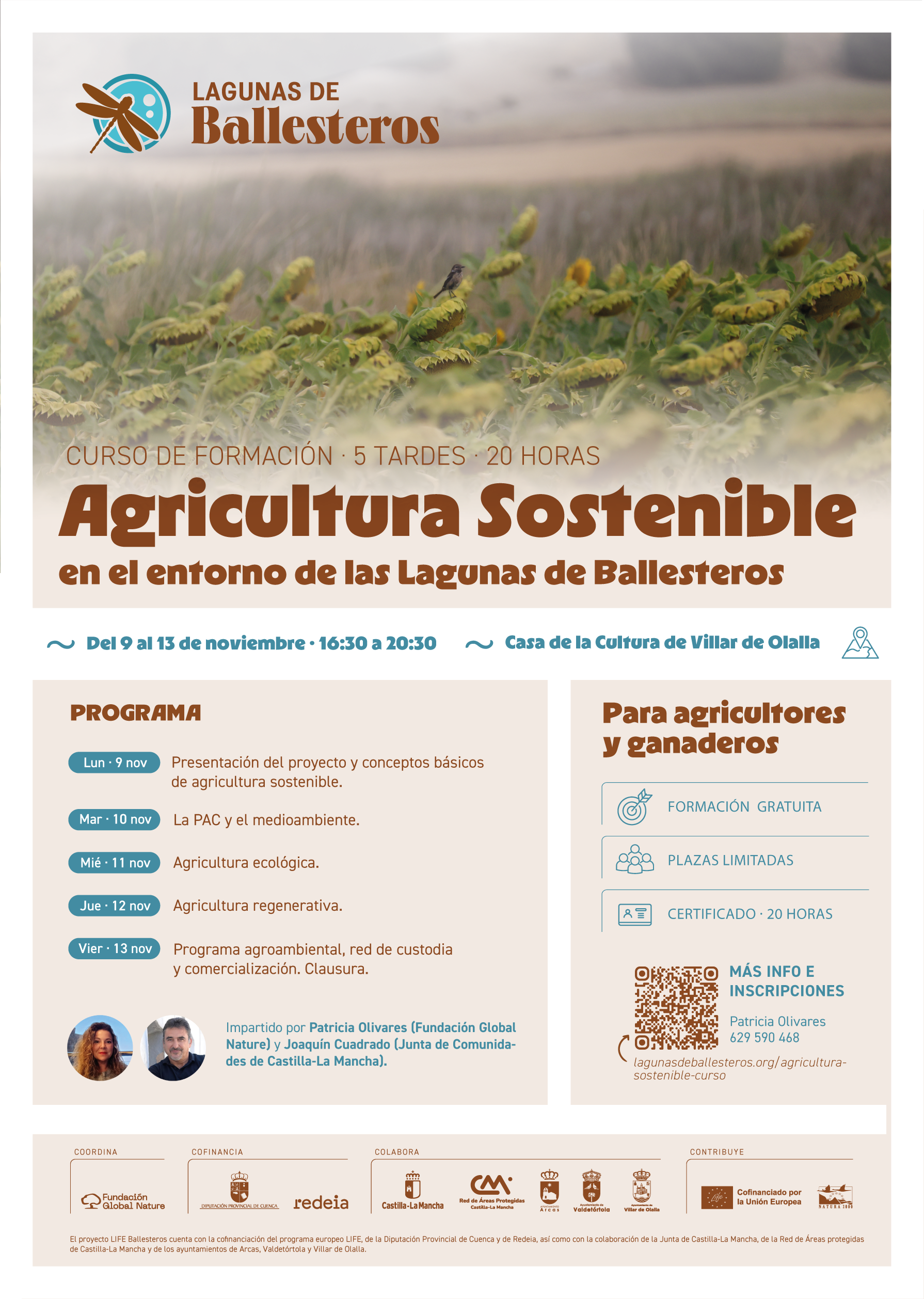 Formación sobre agricultura regenerativa, ecológica, conservación y comercialización